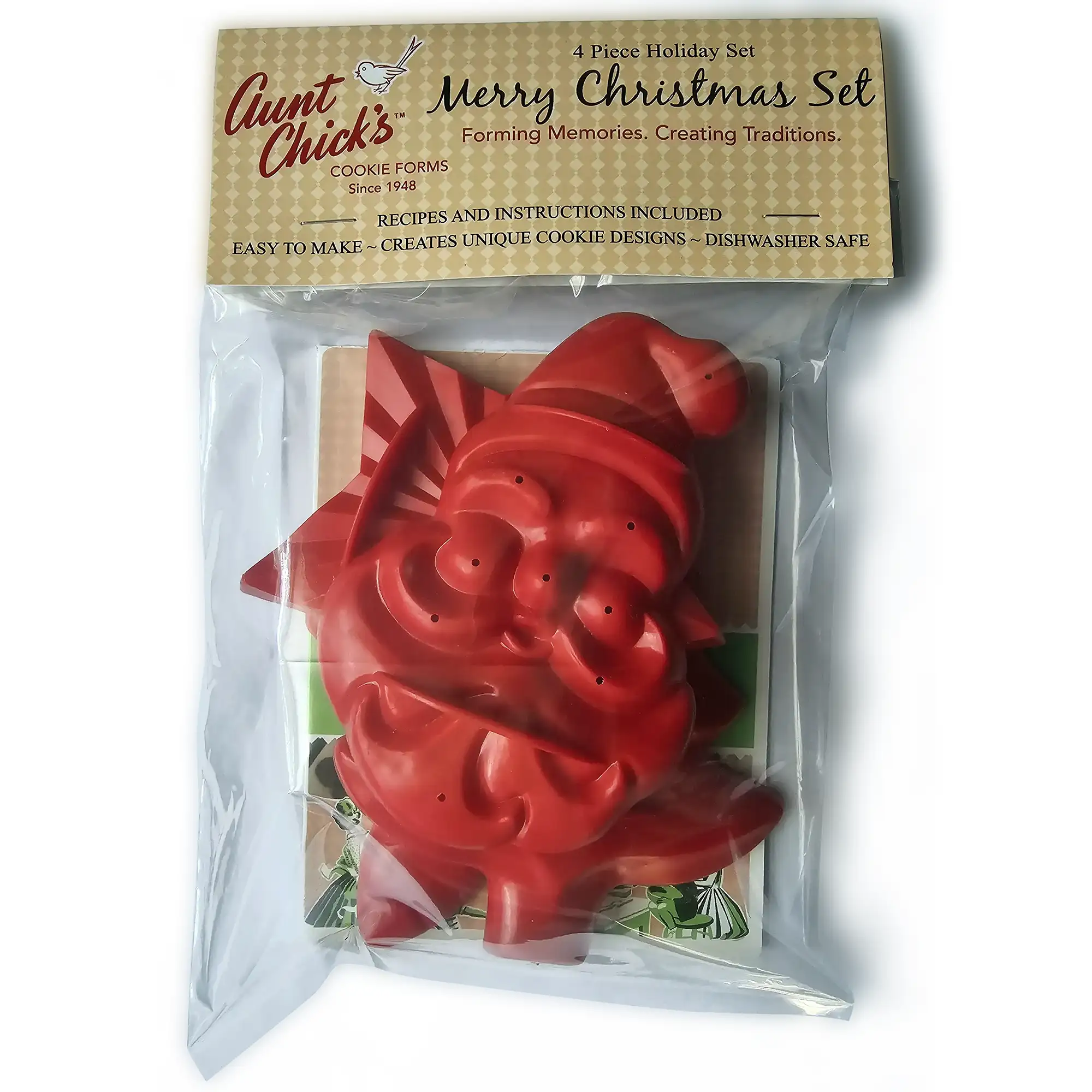 Aunt Chick's Merry Christmas Set - Bagged Set with Recipe and Decorating INstructions