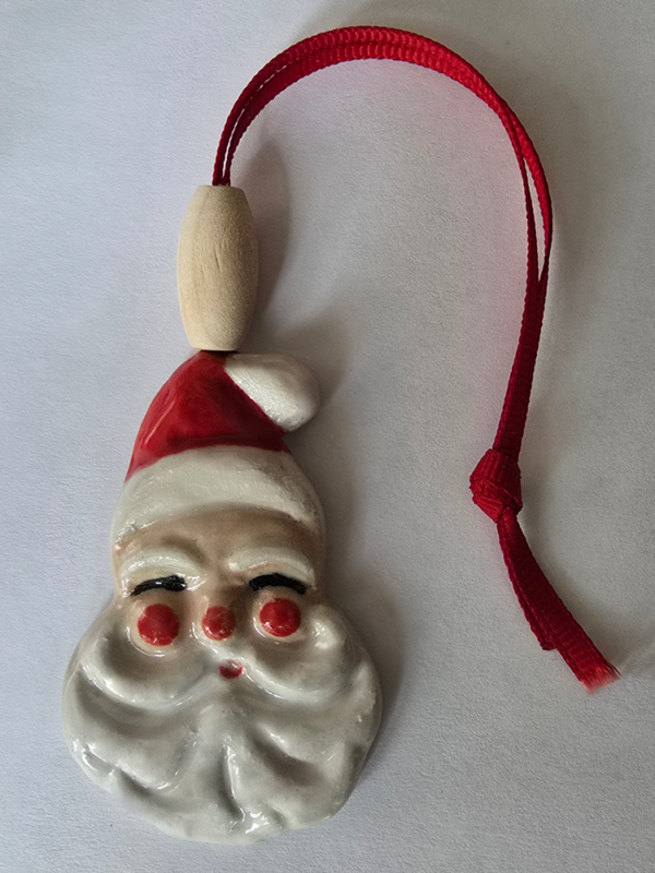 Aunt Chick's™ Jolly Santa Mini Ceramic Ornament