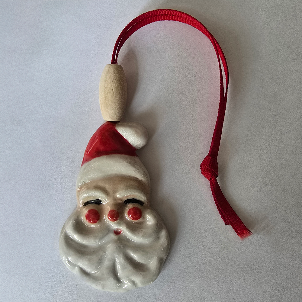 Aunt Chick's™ Jolly Santa Mini Ceramic Ornament