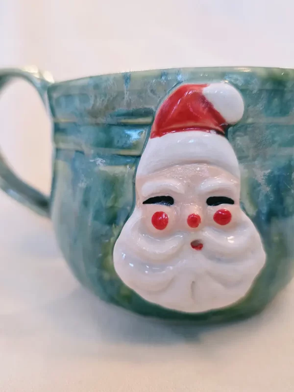 Aunt Chick’s™ MIni Jolly Santa Mug in Green